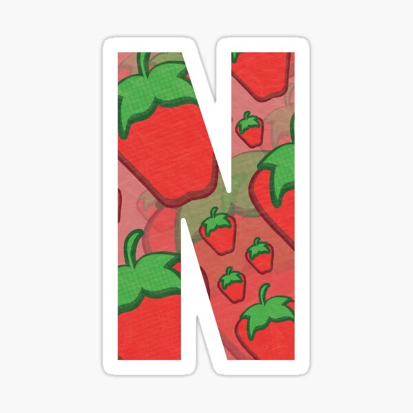 Item preview, Letter N - Strawberry Pattern Art designed and sold by dylanxh.