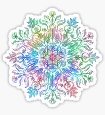 Natur Mandala in Regenbogenfarben Sticker