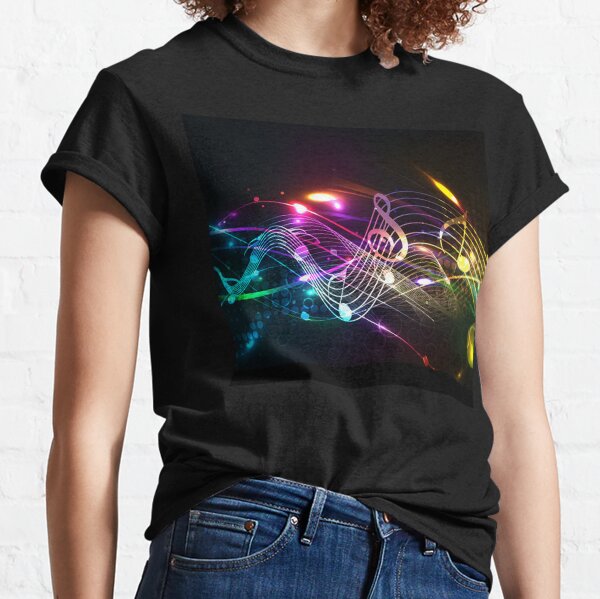 Music Notes in Color for Music-lovers Classic T-Shirt