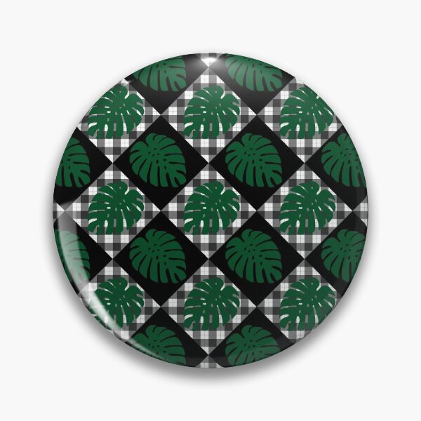 Item preview, Monstera on Black and White Plaid designed and sold by TropicalFronds.
