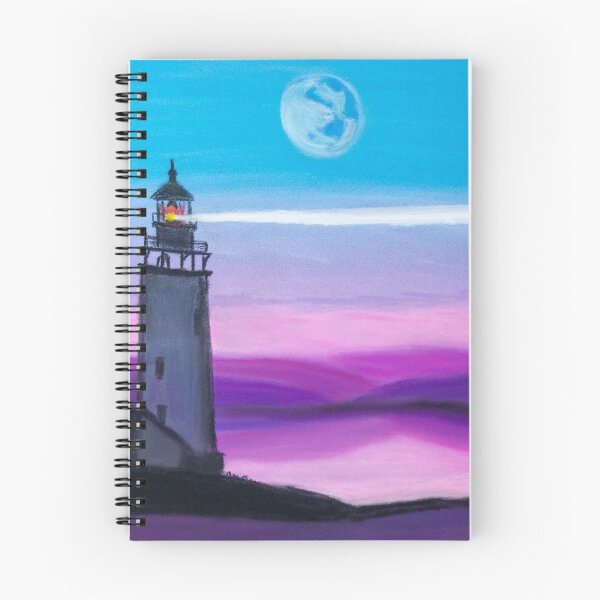 Item preview, Lighthouse Shining a Light Below a Moon designed and sold by AliCatOriginals.