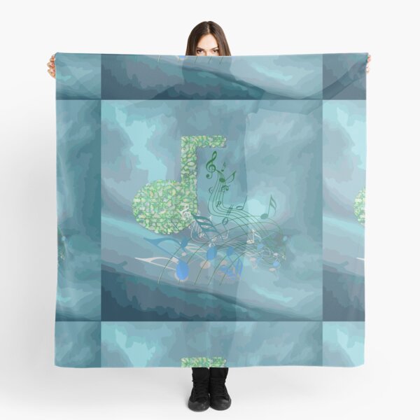 Item preview, Green & Blue Music Notes Abstract 2 designed and sold by moondreamsmusic.