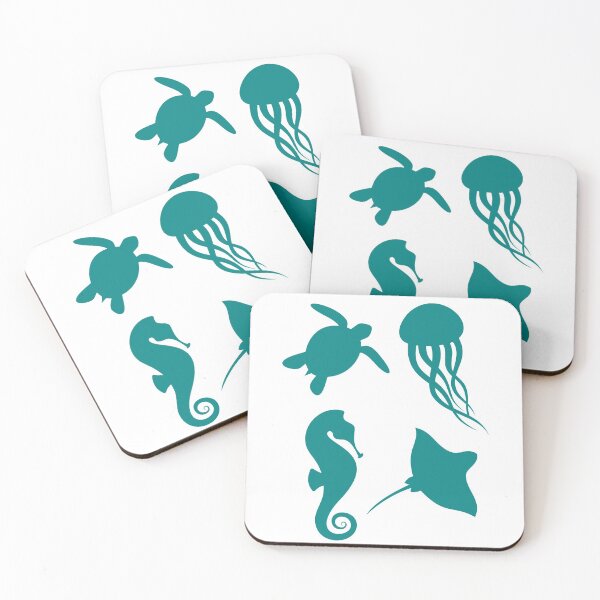 Item preview, Sea Creatures Delight - Teal designed and sold by TIPJ.