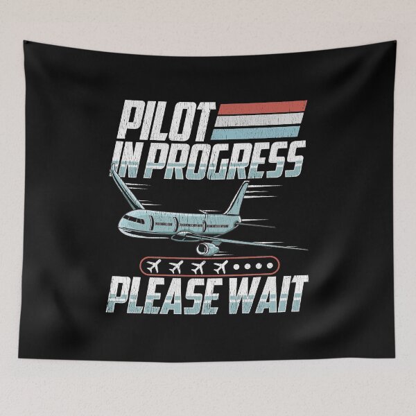 Item preview, Pilot In Progress Please Wait Airplane License Pun designed and sold by perfectpresents.