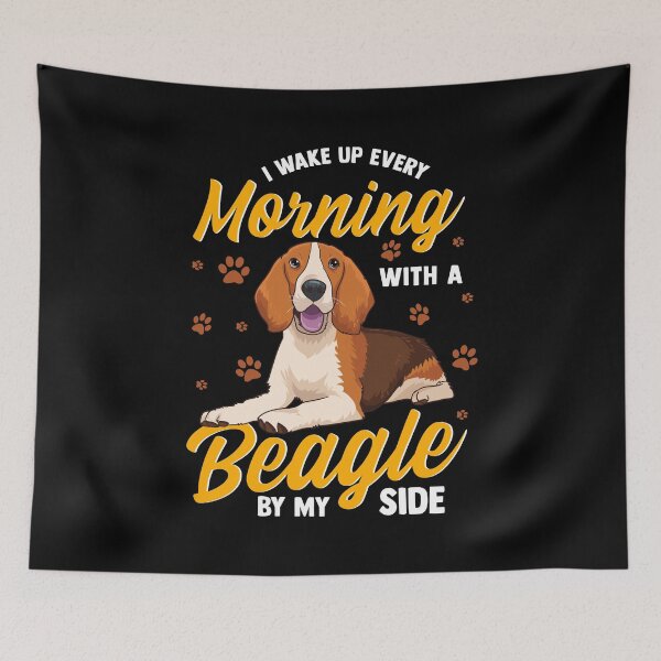 Aperçu de l'œuvre Je me réveille tous les matins avec un chien Beagle By Me créée et vendue par perfectpresents.