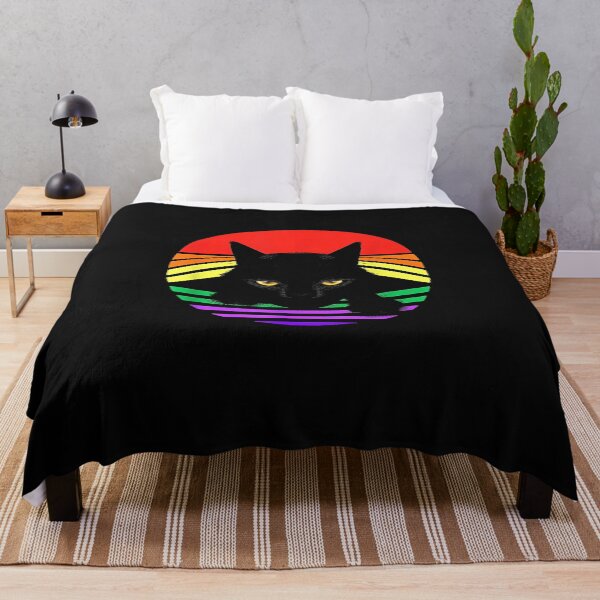 Item preview, Black Cat Paws LGBT Bright Rainbow designed and sold by JesseHess.