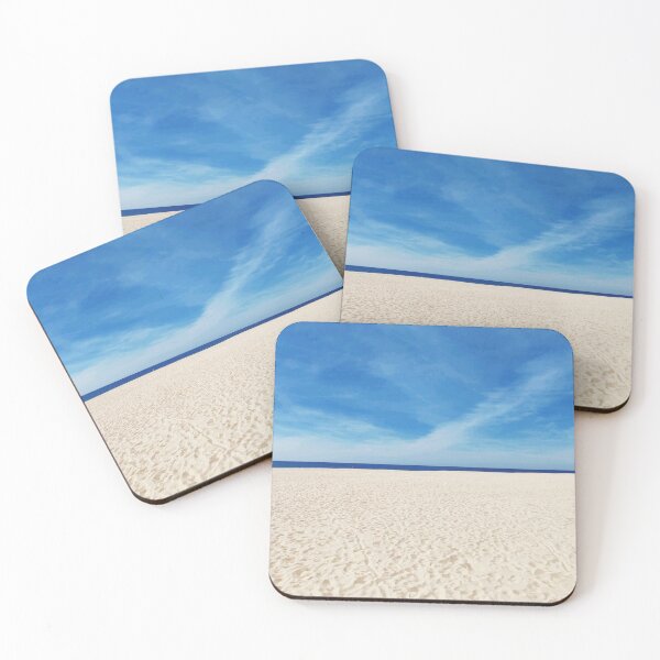 Item preview, White Sand Empty Beach Beautiful Sky And Blue Ocean Line designed and sold by GabryNY.