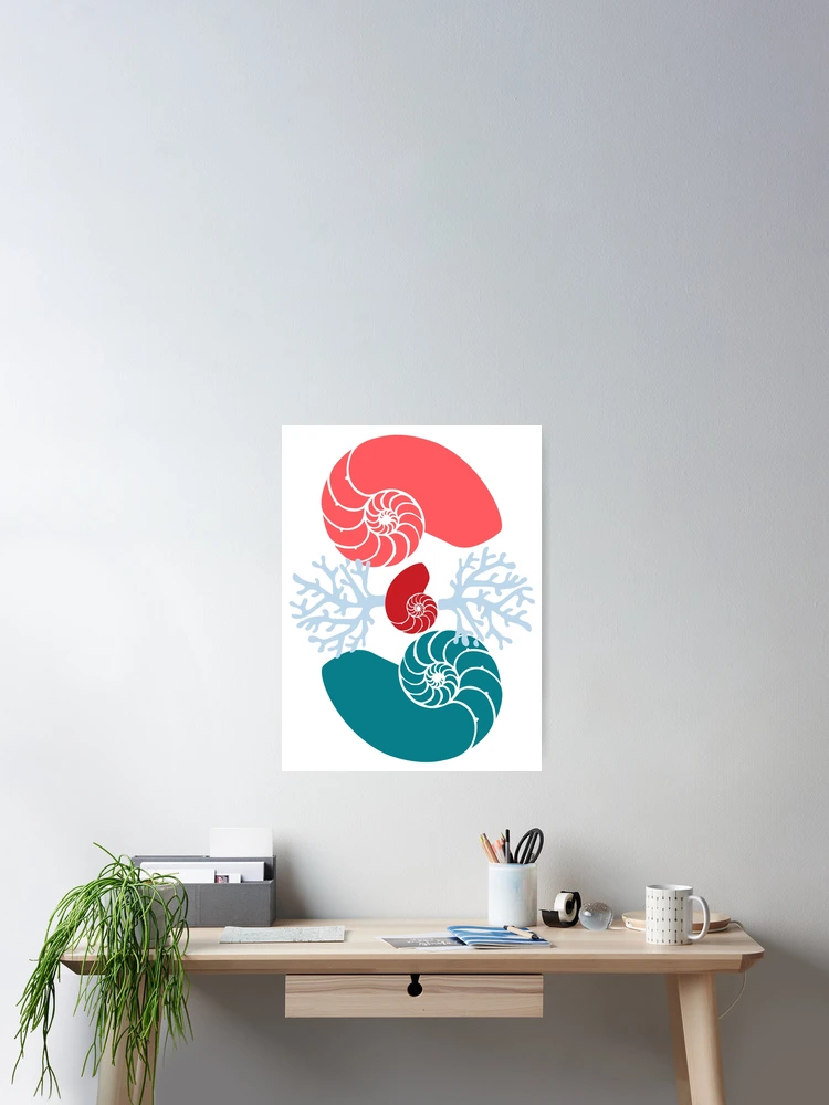 Thumbnail 2 of 3, Poster, Shell to Shell - Cr-Bl-Rd designed and sold by TIPJ.