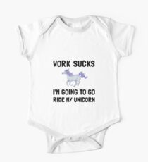 Work Sucks Ride Unicorn One Piece - Short Sleeve