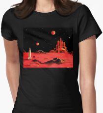 STADT AUF MARS Tailliertes T-Shirt für Frauen