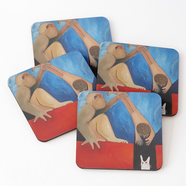 Don't go Down the Rabbit Hole Coasters (Set of 4)