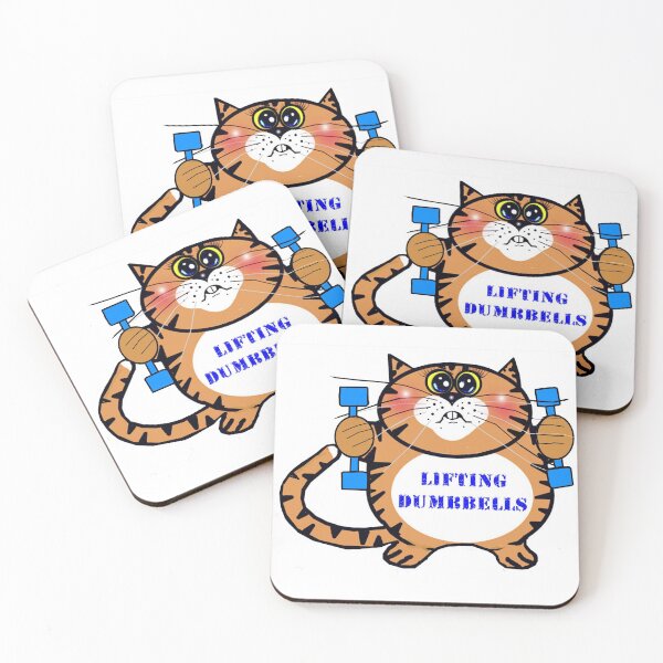 Item preview, The cat is lifting dumbbells  designed and sold by Shirley cute art .
