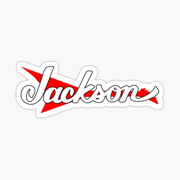"Jackson Guitar Red" Sticker for Sale by mugenjyaj Redbubble