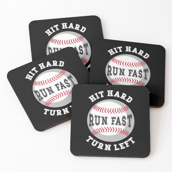 Item preview, Hit Hard Run Fast Turn Left / Baseball Player, Game Saying design designed and sold by CreatedByHeidi.