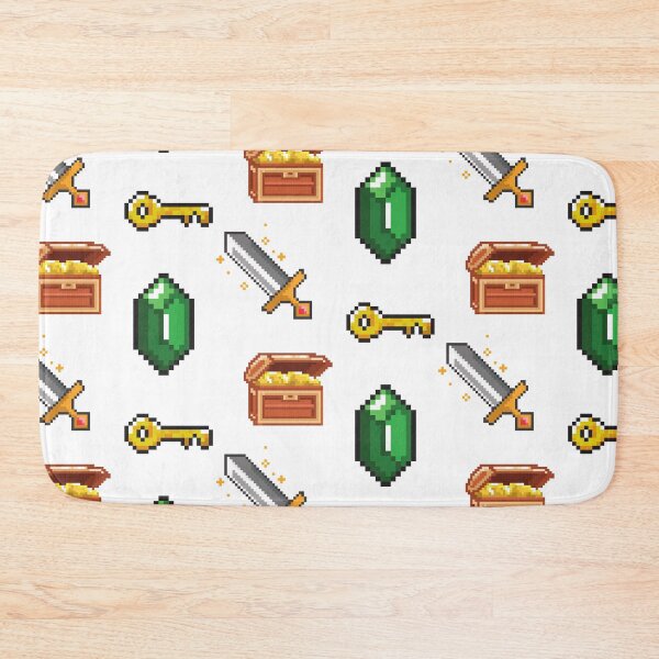 Item preview, treasure pixel gaming pattern designed and sold by CynthSky.