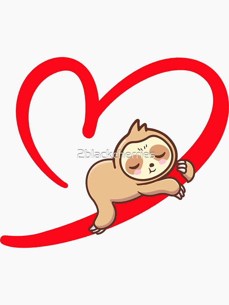 Valentines Sloth Girls Sloths Design Sticker For Sale By