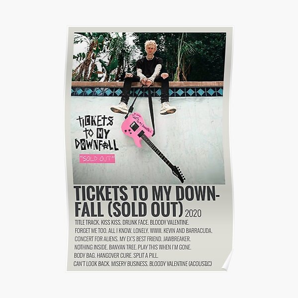 machine gun kelly billets pour mon album de chute Poster