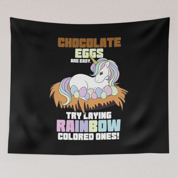Item preview, Chocolate eggs are easy, try laying rainbow colored ones! designed and sold by Sticker Up.