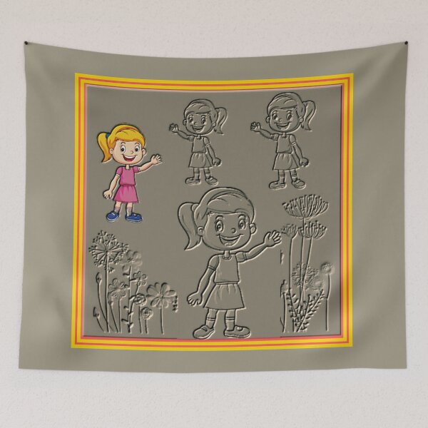 Item preview, Happy Girl in Flower Garden designed and sold by prashant art factory ✅️.