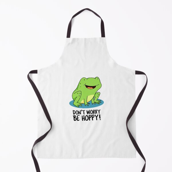 Item preview, Don't Worry Be Hoppy Funny Happy Frog Puns designed and sold by punnybone.