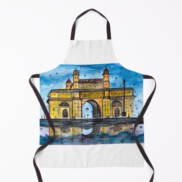 Item preview, Gateway of India rainy watercolor landscape painting designed and sold by artbymanjiri.