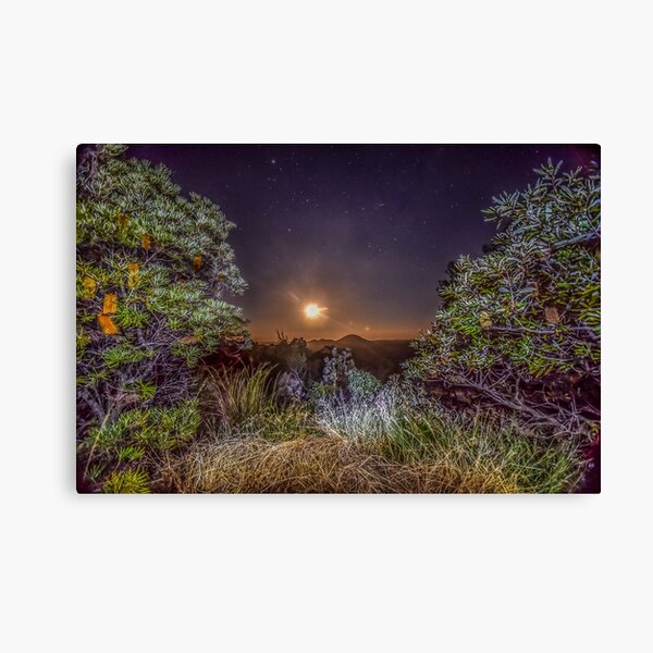 glass house mountains moon Canvas Print