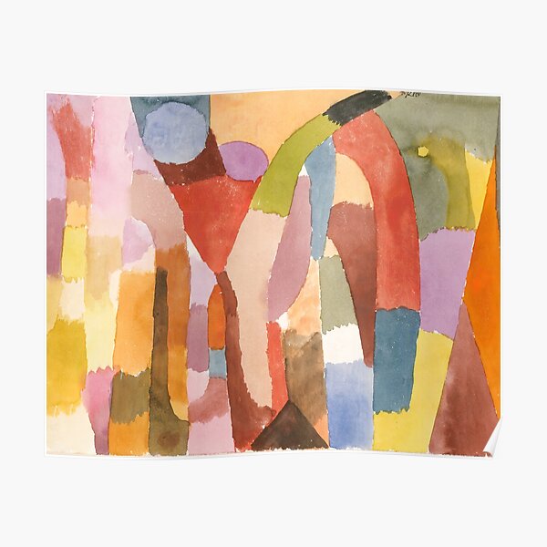 Mouvement des chambres voûtées, Paul Klee Poster