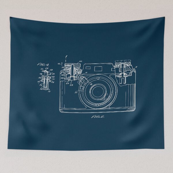Item preview, Vintage classic camera patent blueprint design designed and sold by BRU Design.