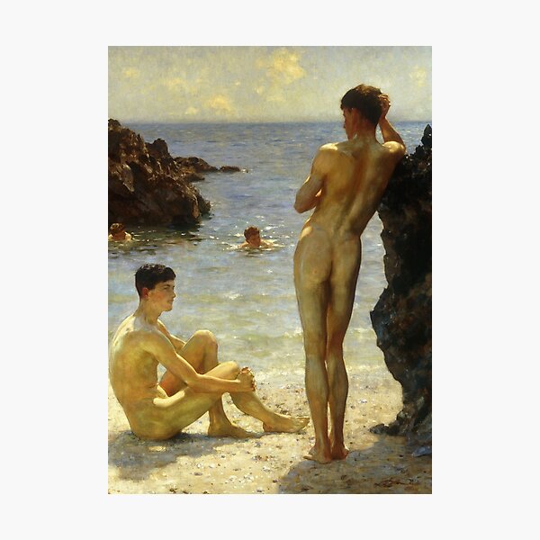 Lovers of the Sun, 1923 by Henry Scott Tuke Photographic Print