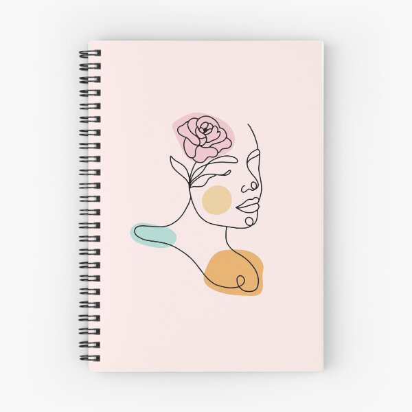 Item preview,  Woman smile Face girl drawing abstract pink flower abstractface oneline onelinedrawing, designed and sold by Queengood.