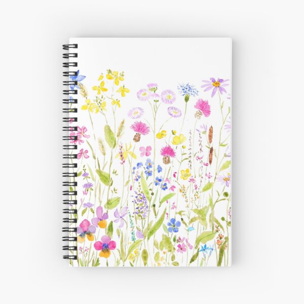 Item preview, hand painted colorful meadow fields watercolor designed and sold by ColorandColor.