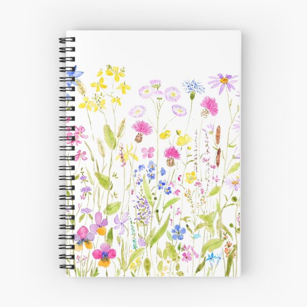 Item preview, hand painted colorful meadow fields watercolor designed and sold by ColorandColor.