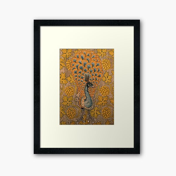 Peacock And Vine Detail, William Morris And Philip Webb Framed Art Print