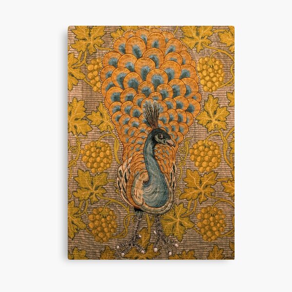 Peacock And Vine Detail, William Morris And Philip Webb Canvas Print