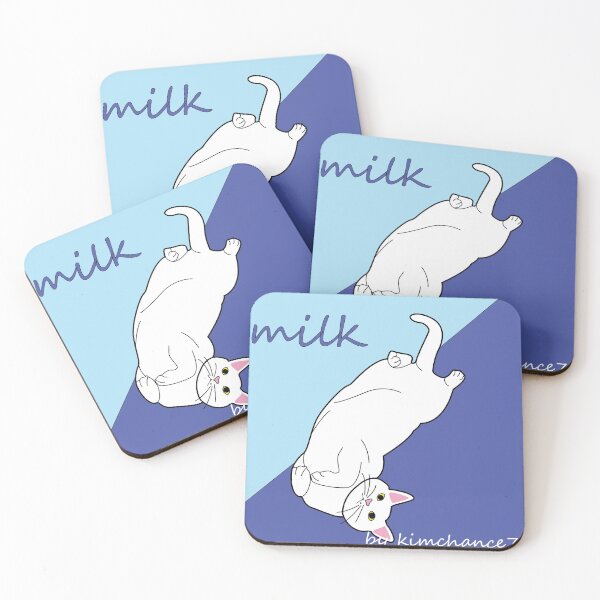Item preview, white cats design. milk story designed and sold by dadamda.