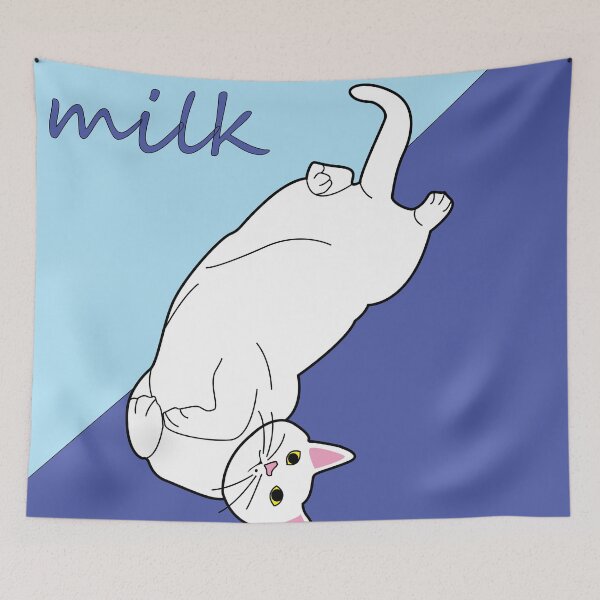 Item preview, white cats design. milk story designed and sold by dadamda.