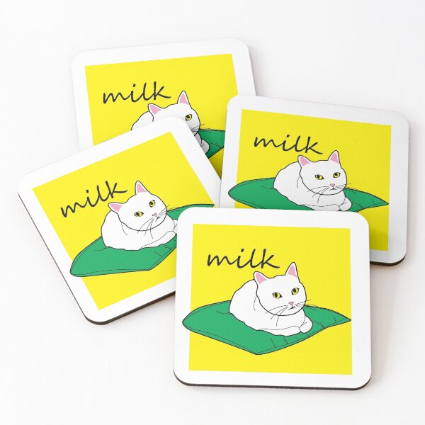 Item preview, white cats design,milk story designed and sold by dadamda.