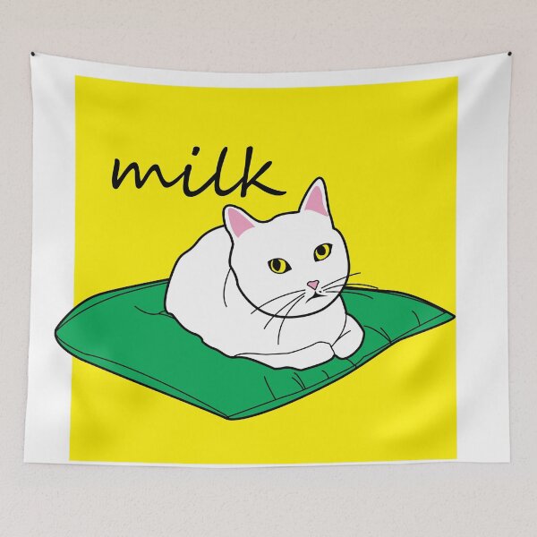 Item preview, white cats design,milk story designed and sold by dadamda.