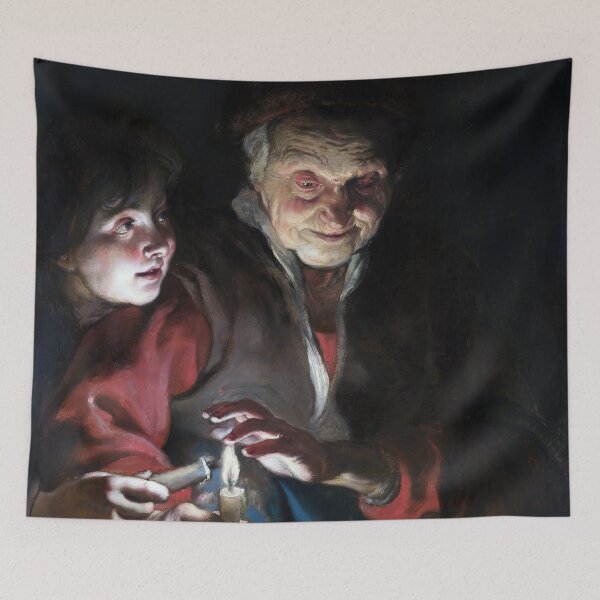 Item preview, Old Woman and Boy with Candles - Rubens designed and sold by billduncan.