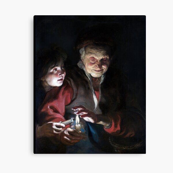Item preview, Old Woman and Boy with Candles - Rubens designed and sold by billduncan.