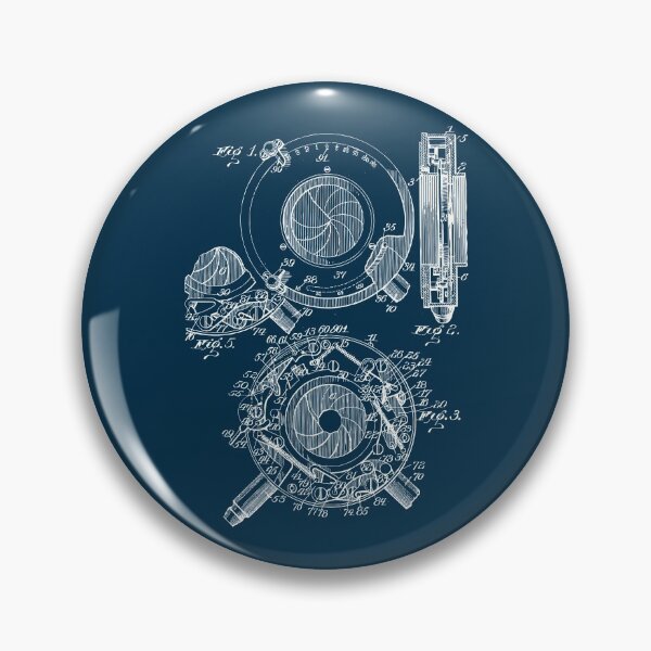 Item preview, Vintage mechanical iris patent blueprint design designed and sold by BRU Design.