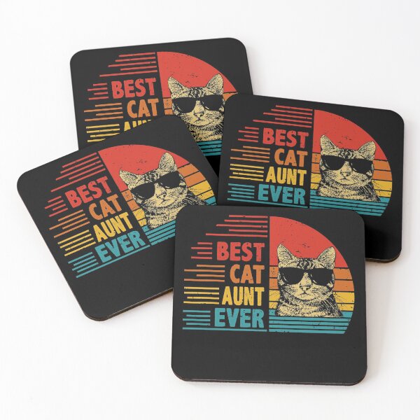 Item preview, Vintage Retro Best Cat Aunt Ever Funny Cat Lover Mother's Day Gift designed and sold by EdwinaEmmanoiCo.