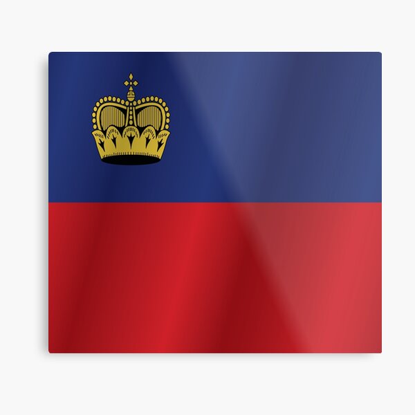 Liechtenstein flag Metal Print