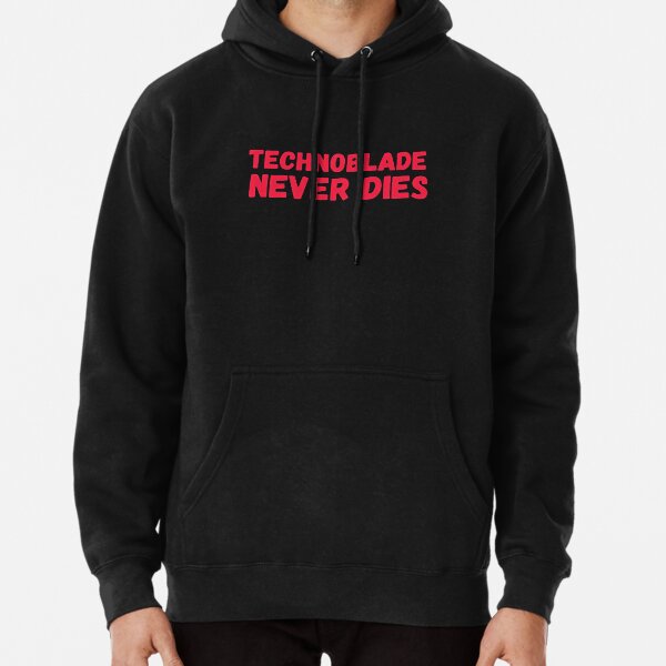 Technoblade 'Never Dies' Pull Over Hoodie (Black)