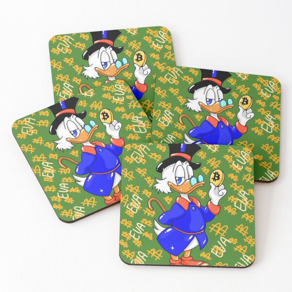 Item preview, Green Bitcoin Scrooge mcduck and Money | Eva Kiseleva designed and sold by Eva Kiseleva.