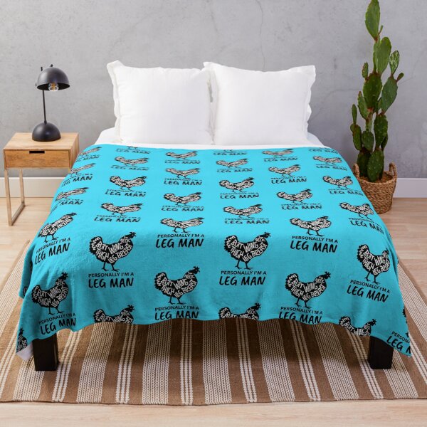 Item preview, Personally I'm a Leg Man -funny chicken design on blue designed and sold by katiekendall.