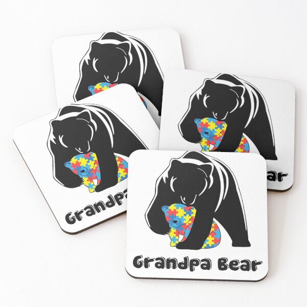 Item preview, Puzzle Piece Autism Awareness Grandpa Bear Gift Moms Dads designed and sold by Realme9876.