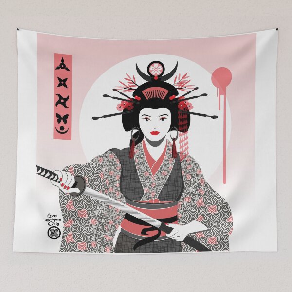 Artikelvorschau, Geisha mit Katana entworfen und verkauft von Graham Bliss.