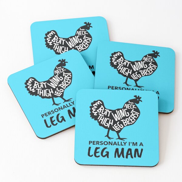 Item preview, Personally I'm a Leg Man -funny chicken design on blue designed and sold by katiekendall.