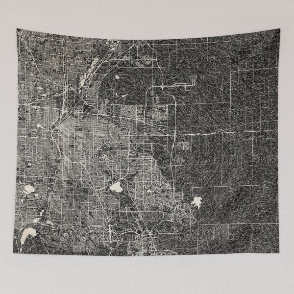 Item preview, Aurora map Colorado Ink lines designed and sold by InkMaps.